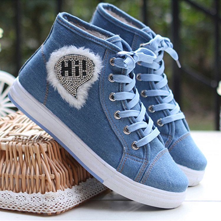 High Cut Canvas Denim Shoes For Baby Boys And Girls 2019 Spring/Summer  Collection Mid Calf Toddler Girl Boots With Lacing Up Sizes 4 14 Years  L230518 From Sts_013, $14.21 | DHgate.Com